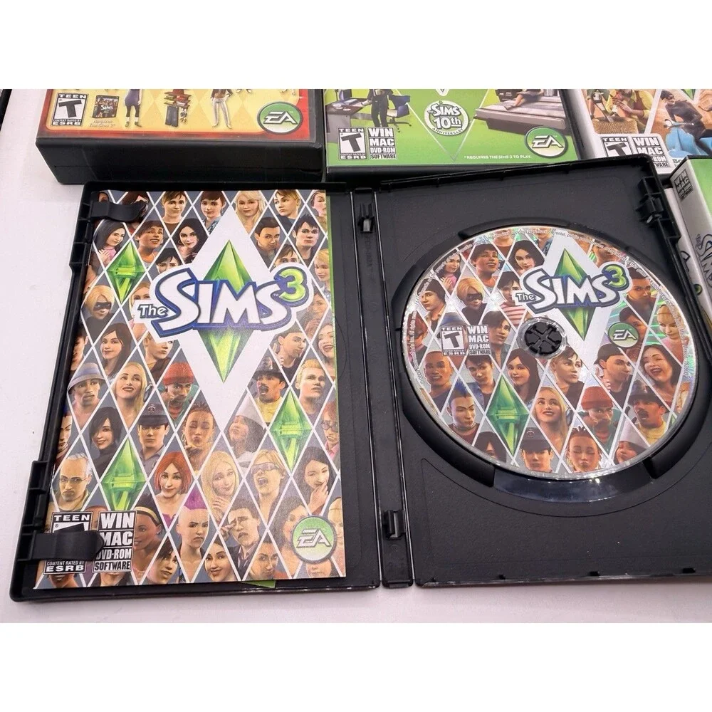 Lot Of 10 Sims 2 & 3 PC CD Win MAC Games : Seasons Late Night Loft Teen Stuff +